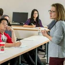 Students attending a class during an academic semester