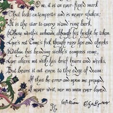 A handwritten poetic manuscript displaying a sonnet
