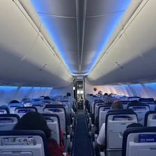 A Southwest Airlines passenger airplane.