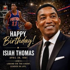 Portrait of NBA Hall of Famer Isiah Thomas