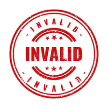 An official document marked as invalid and canceled
