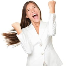 A person speaking with visible enthusiasm and interest