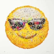A colorful artwork conveying a strong emotional quality.
