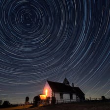 Polaris, the North Star, shining in the night sky