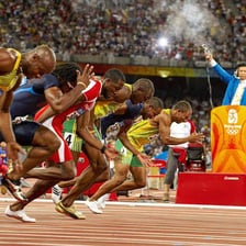Runners competing in both a sprint and a distance race