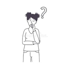 An illustration of someone thinking through a puzzling riddle
