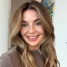 Portrait of British television personality Georgia Toffolo.
