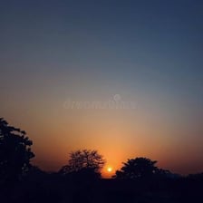 A dim twilight sky as daylight fades after sunset.