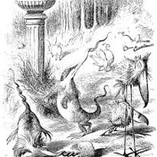 John Tenniel’s illustration for Lewis Carroll’s poem “Jabberwocky.”