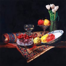 A varied assortment of unrelated objects arranged together