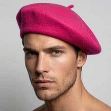 Several flat, round French berets