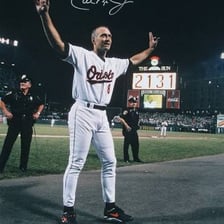 Cal Ripken Jr. wearing a Baltimore Orioles uniform