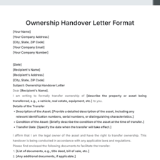 A person handing another person a document representing a transfer of ownership or control.