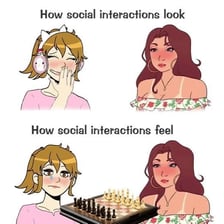 An awkward social situation involving an insensitive remark