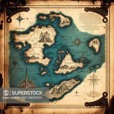 A historical map depicting several neighboring kingdoms.