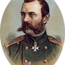 An illustration of a ruler seated in a position of authority.