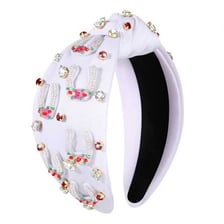A curved headband displayed as a hair accessory