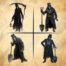 An illustration of a disreputable Victorian-era villain