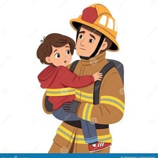 A person courageously helping someone in a dangerous situation