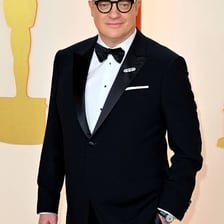 Brendan Fraser at an awards ceremony after winning Best Actor.