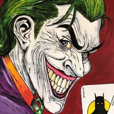 Artwork depicting the Joker as Batman’s villainous nemesis.