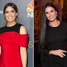 Photos of actresses Demi Moore and Mandy Moore.