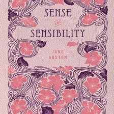 A book cover for Jane Austen’s novel Sense and Sensibility.