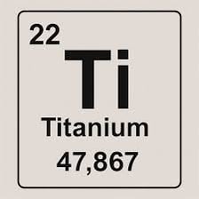 The periodic table entry for titanium, labeled Ti