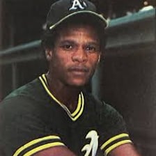 Rickey Henderson in a baseball uniform