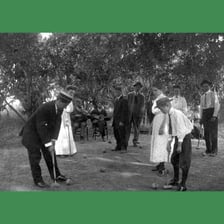 A historical image associated with croquet at the 1900 Paris Olympics.