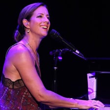 Sarah McLachlan performing as a singer.