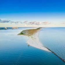 The waterfront and coastline of Gulfport, Mississippi