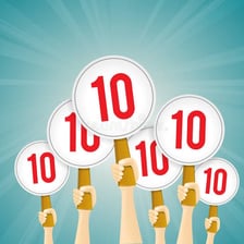 A score of 10 out of 10 shown as a perfect result