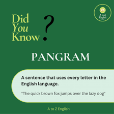 A person typing a pangram sentence on a computer keyboard