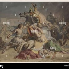 Illustration depicting fierce barbarian warriors