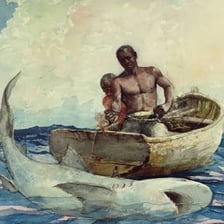 A watercolor artwork by American artist Winslow Homer