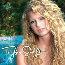 Portrait of singer-songwriter Taylor Swift.