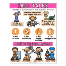 A person telling a fanciful story with exaggerated details
