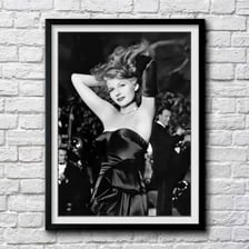 A classic Hollywood portrait of actress Rita Hayworth.