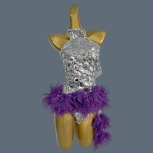 A stage costume covered with glittering sequins.