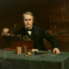 Portraits of Thomas Edison and Thomas More