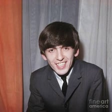 A portrait of George Harrison during his years with the Beatles.