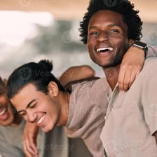A group of male friends spending time together.