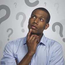 A person asking questions during an interview