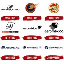 An Aeroméxico aircraft displaying the airline’s stylized eagle warrior logo.