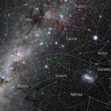 Canopus, a bright star in the constellation Carina.