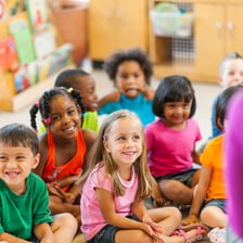 A group of students seated in a classroom