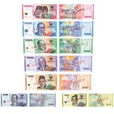 Indonesian rupiah banknotes representing Indonesia’s currency.