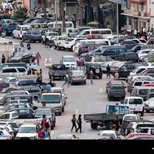 A street scene in Luanda, the capital of Angola.