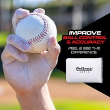 A baseball pitcher holding a rosin bag before throwing.